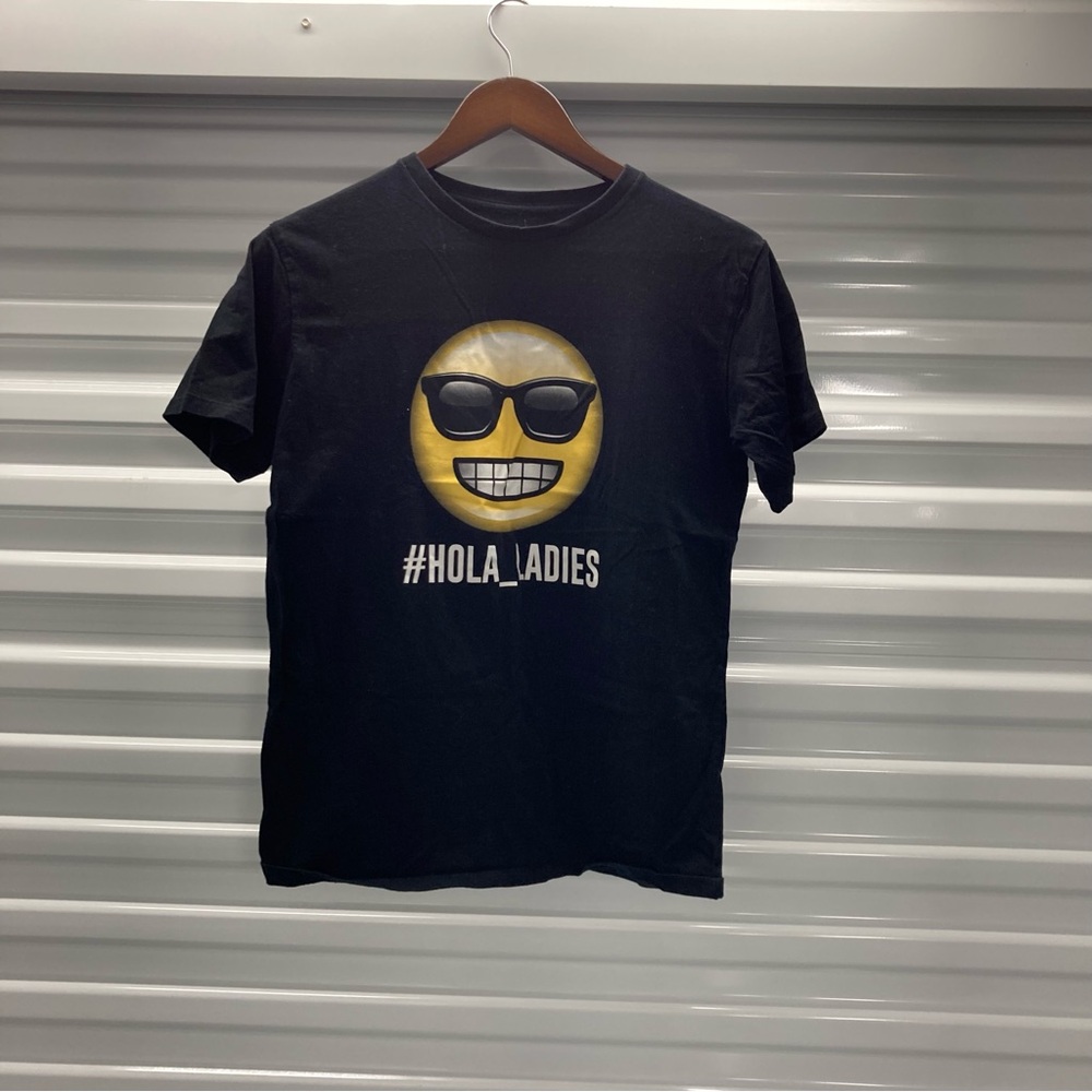 Place Black Emoji Tee with Hashtag